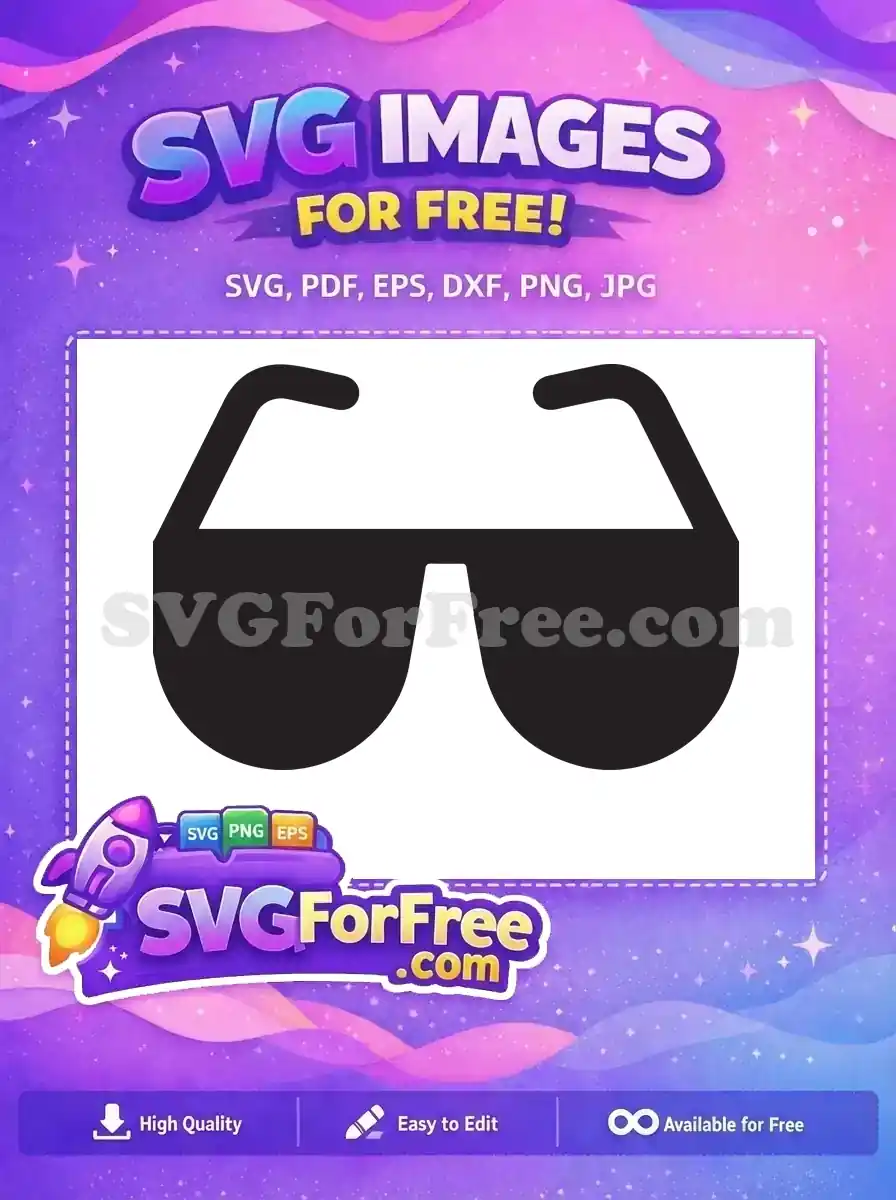 Free Black Frame Free Trendy Sunglasses Movie Free SVG