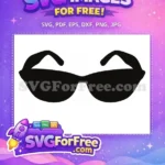 Free Black Sunglasses Free Cool Silhouette Free Summer SVG - Instant Download
