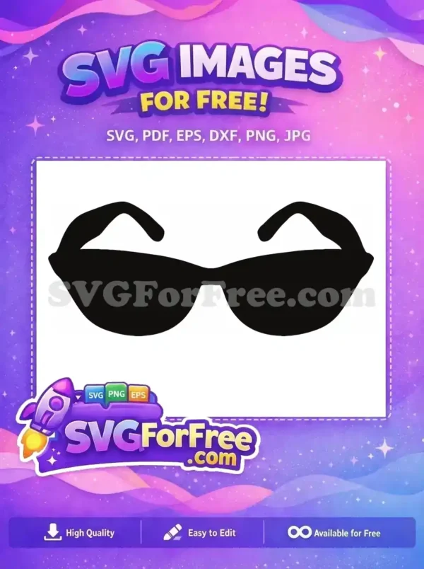 Free Black Sunglasses Free Cool Silhouette Free Summer SVG