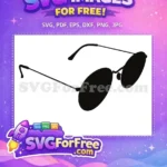 Free Round Lens Free Black Frame Sunglasses Free SVG 1 - Instant Download