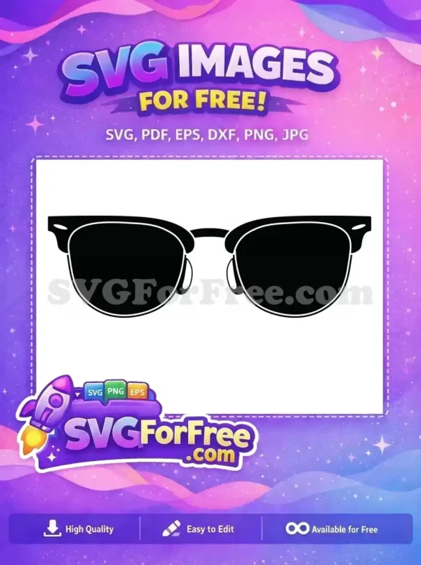Free Dark Lens Free Sunglasses Cool Free SVG