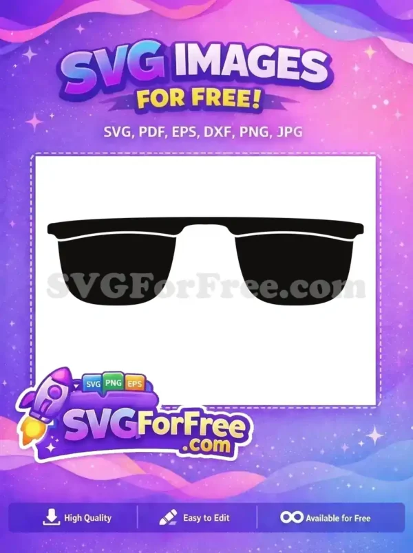 Free Black Lens Free Stylish Sunglasses Movie Free SVG