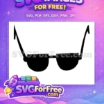 Free Black One Side Tab Sunglasses Free Silhouette Free SVG - Instant Download