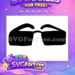 Free Black Sunglasses Free Bold Frame Category 1 Free SVG - Instant Download