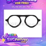 Free Rounded Frame Free Aviator Style Sunglasses Free SVG - Instant Download