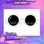 Free Round Frame Free Glasses Silhouette Sunglasses Free SVG - Instant Download