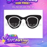 Free Bold Frame Free Cat Eye Sunglasses Free SVG - Instant Download