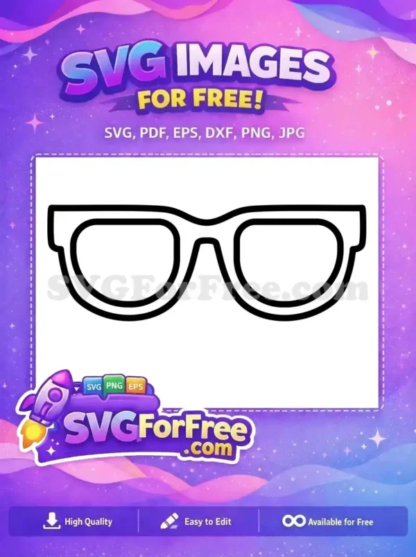 Free Bold Frame Free Classic Style Sunglasses Free SVG
