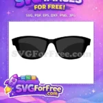 Free Black Sunglasses Free Fashion Accessory Free SVG - Instant Download