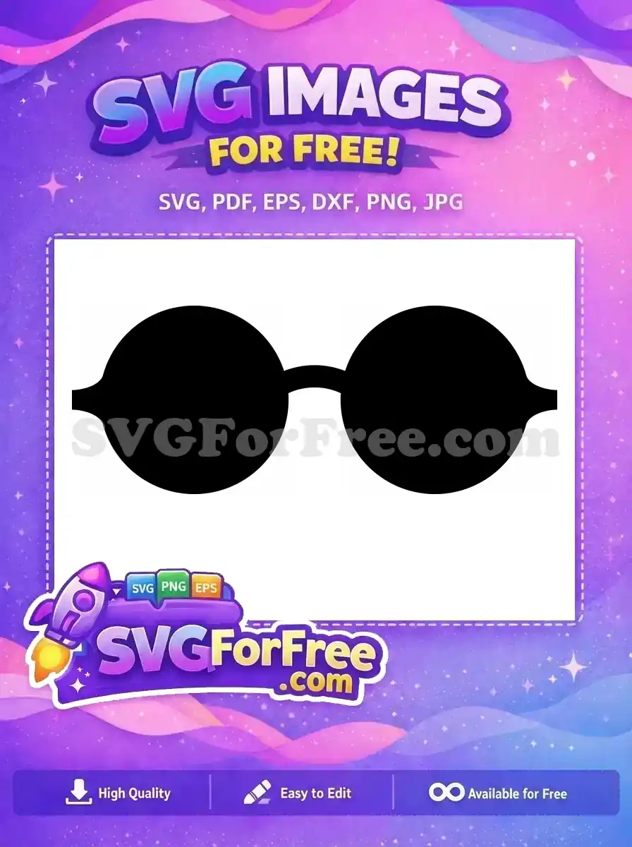 Free Black Cool Free Minimalist Sunglasses Free SVG
