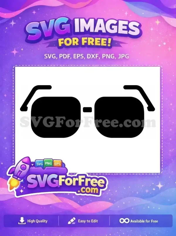 Free Number One Sunglasses Free Silhouette Cool Movie Free SVG 1