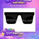 Free Black Stylish Sunglasses Free Cool Design Free SVG - Instant Download