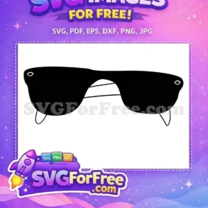 Free Black Lens Free Thick Frame Sunglasses Free SVG