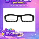 Free Bold Frame Free Dark Lens Sunglasses Free SVG 4 - Instant Download