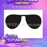 Free Aviator Detail Free Black Sunglasses Topgun Free SVG - Instant Download