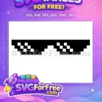 Free Pixelated Sunglasses Free Abstract Art 1 Free SVG - Instant Download