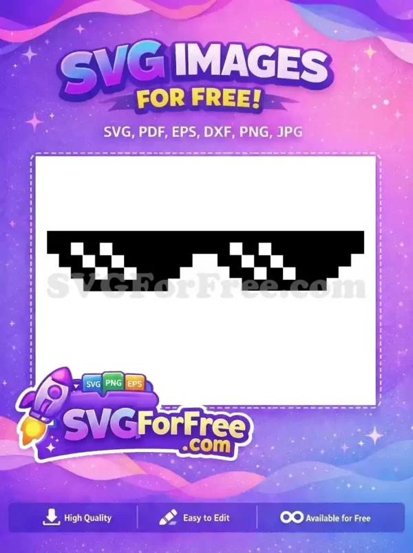 Free Pixelated Sunglasses Free Abstract Art 1 Free SVG