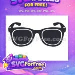 Free Dark Lens Free Bold Frame Sunglasses Free SVG - Instant Download