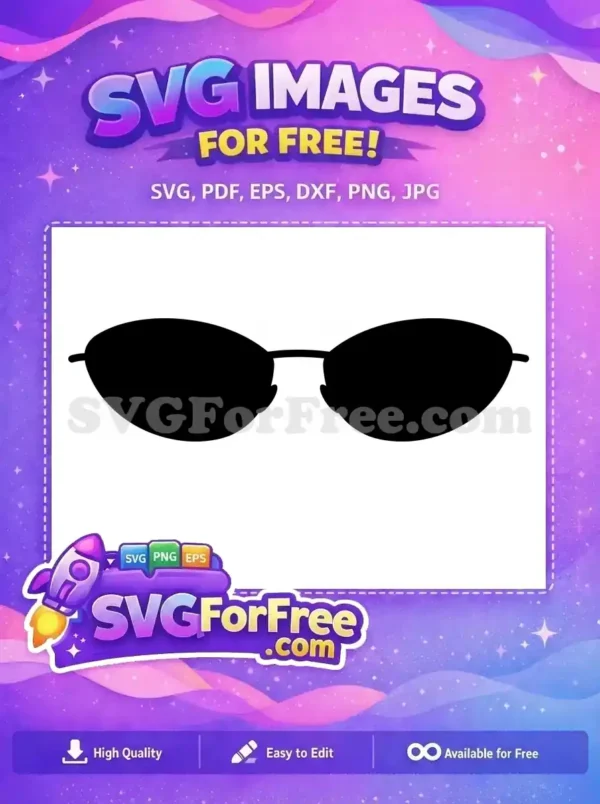 Free Silhouette Sunglasses Free Black Fashion Category 1 Free SVG