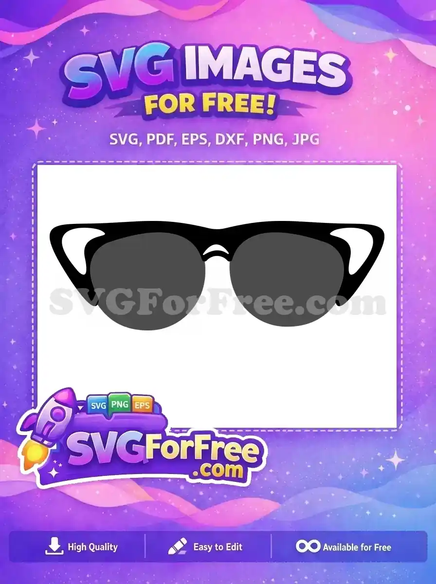 Free Cartoon Character Free Sunglasses Minimalist Movie Free SVG