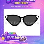 Free Gray Sunglasses Free White Detail Character Free SVG - Instant Download