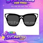 Free Gray Rim Free Thick Frame Sunglasses Free SVG - Instant Download
