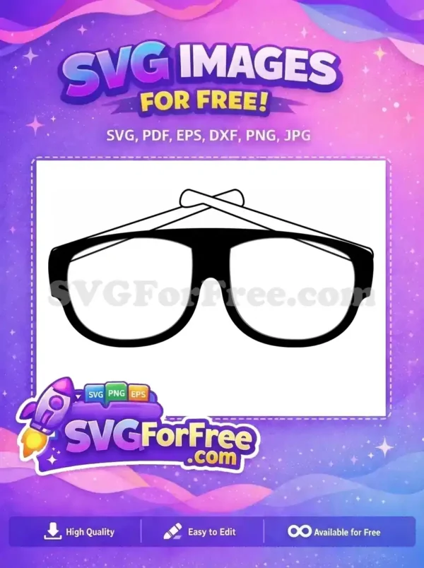 Free Nerd Glasses Free Geek Chic Accessory Free SVG