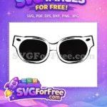 Free Cat Eye Free Oversized Sunglasses Movie Free SVG - Instant Download
