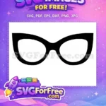 Free Bold Frame Free Fashionable Cool Sunglasses Free SVG - Instant Download