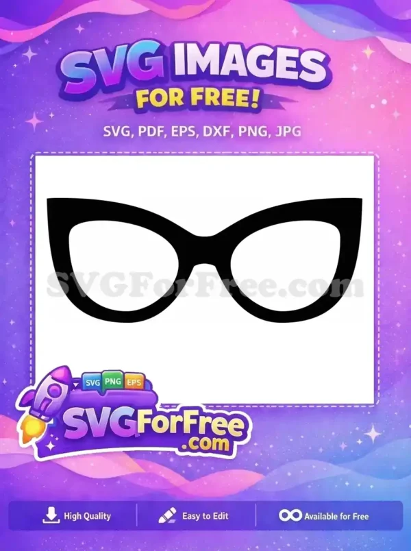 Free Bold Frame Free Fashionable Cool Sunglasses Free SVG