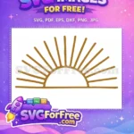 Free Golden Rays Free Sunrise Detailed Sun Free SVG - Instant Download