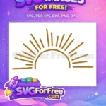 Free Golden Sun Rays Free Simple Sunrise Design Free SVG - Instant Download