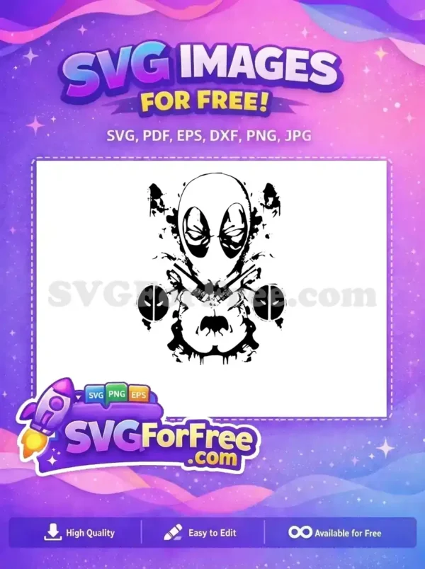 Free Splatter Mask Free Swords Deadpool Movie Free SVG