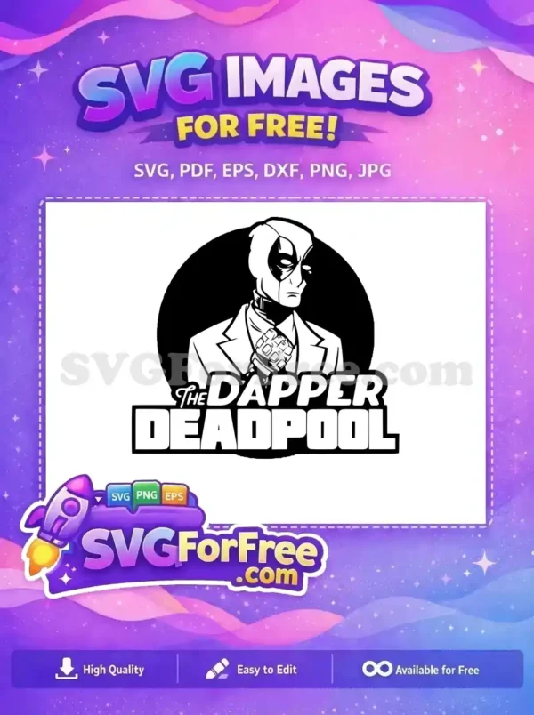Free Masked Merc Free Dapper Suit Deadpool Free SVG