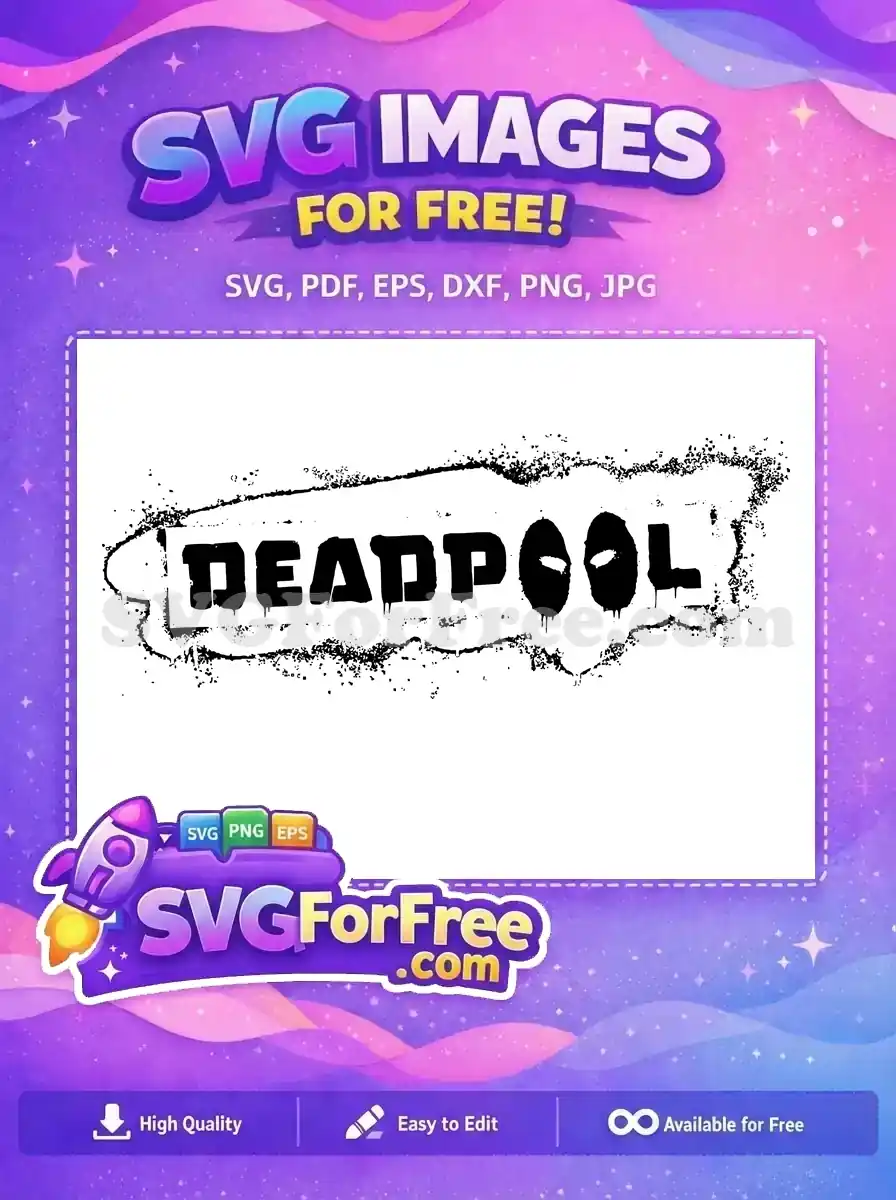 Free Black Drip Free Deadpool Superhero Movie Free SVG