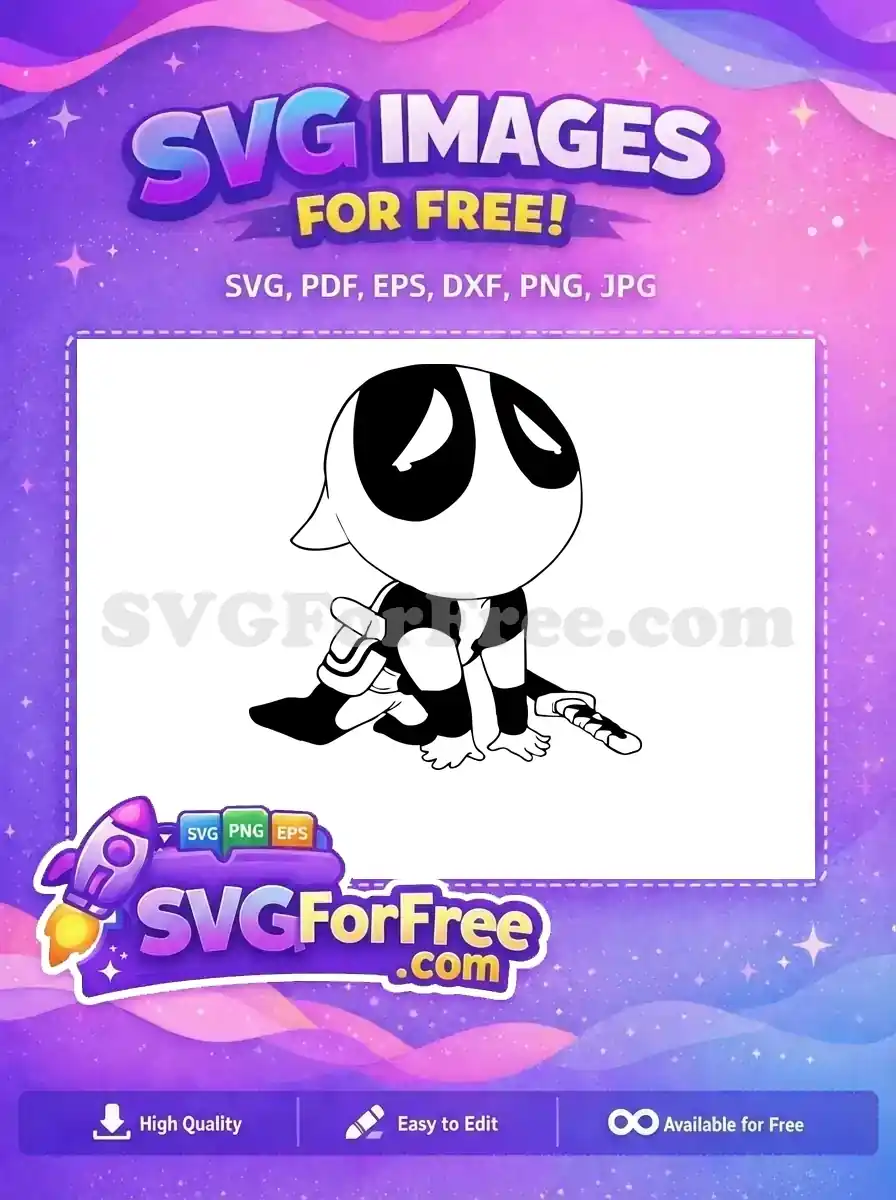 Free Chibi Deadpool Sad Eyes Free Superhero Pose Movie Free SVG