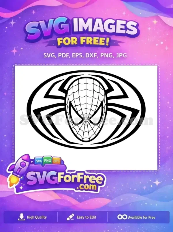 Free Spider-Man Mask Free Web Detail Movie Free SVG