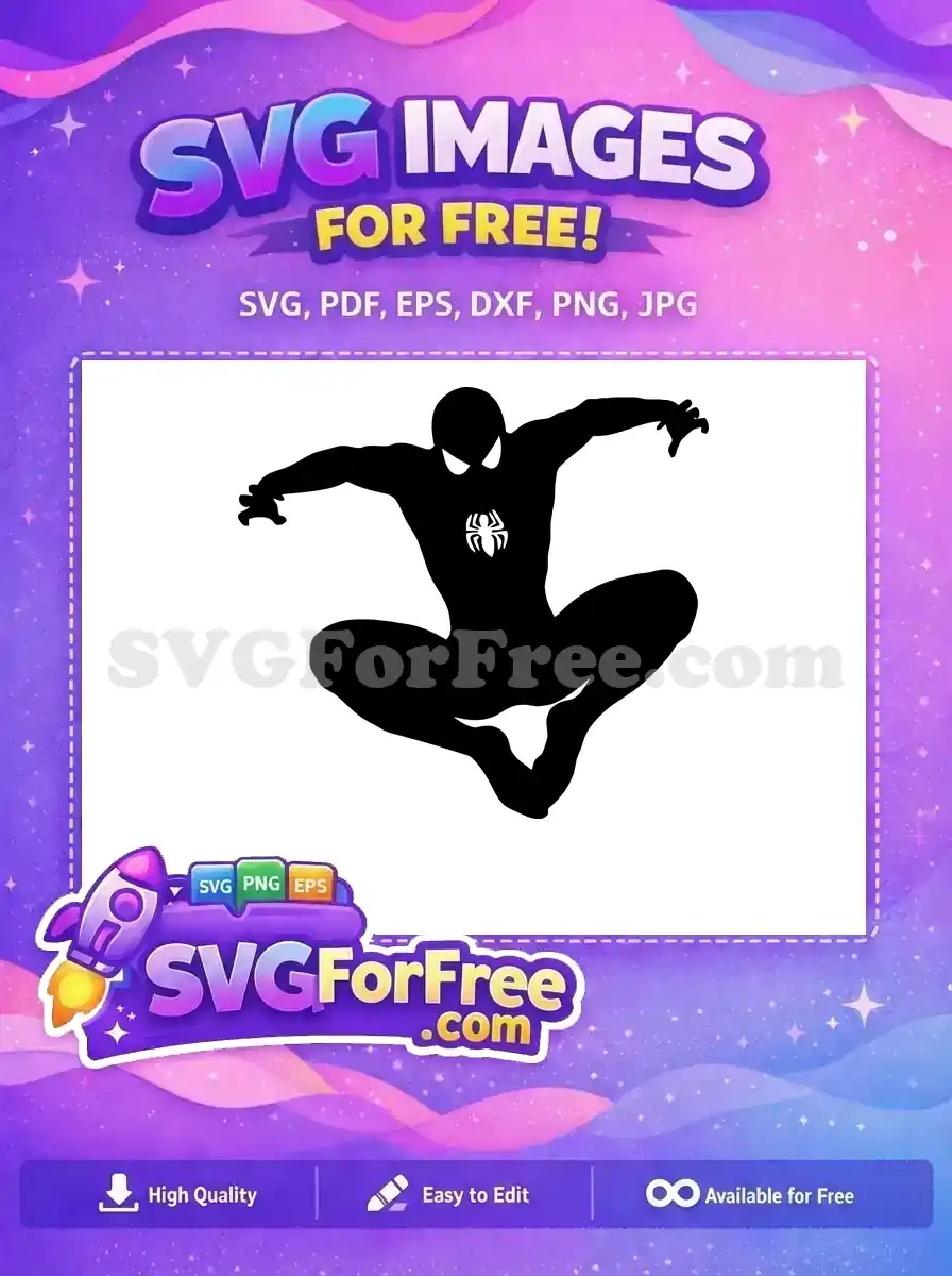 Free Silhouette Web Shooter Free Black Suit Spider-Man Free SVG