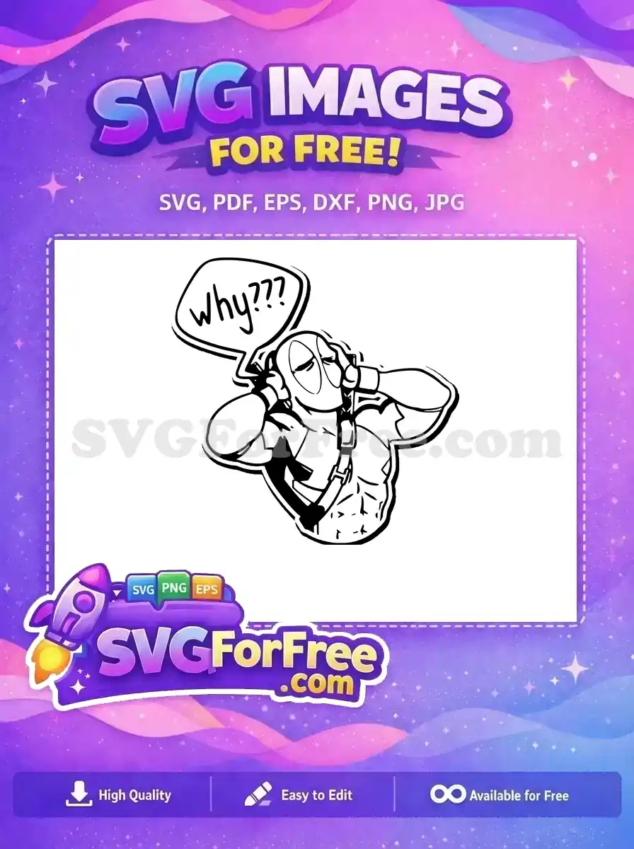 Free Confused Expression Free Questioning Deadpool Movie Free SVG