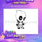 Free Chibi Deadpool Free Superhero Sword Deadpool Movie Free SVG - Instant Download