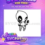 Free Chibi Deadpool Free Grenade Superhero Movie Free SVG - Instant Download