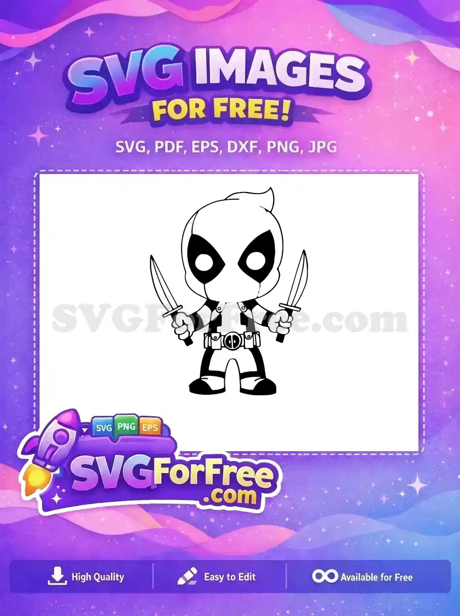 Free Chibi Swords Free Superhero Deadpool Movie Free SVG