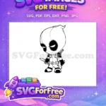 Free Chibi Style Free Swords And Guns Deadpool Free SVG - Instant Download