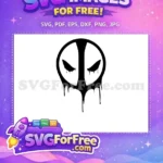 Free Dripping Eyes Free Superhero Mask Deadpool Free SVG - Instant Download