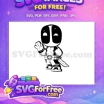 Free Waving Hand Free Ninja Sword Deadpool Free SVG - Instant Download