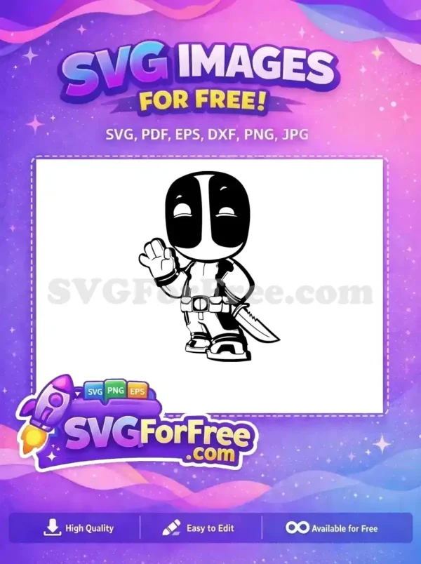 Free Waving Hand Free Ninja Sword Deadpool Free SVG