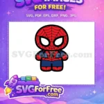 Free Red Webbed Suit Free Big White Eyes Spiderman Free SVG - Instant Download