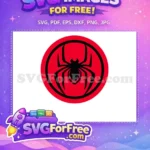 Free Spider Logo Free Black Silhouette Spider-Man Free SVG - Instant Download