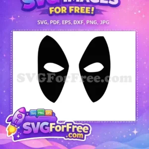 Free Black Mask Free Superhero SVG Deadpool Free SVG 2