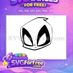 Free Cartoon Alien Face Free Superhero Black White Free SVG - Instant Download
